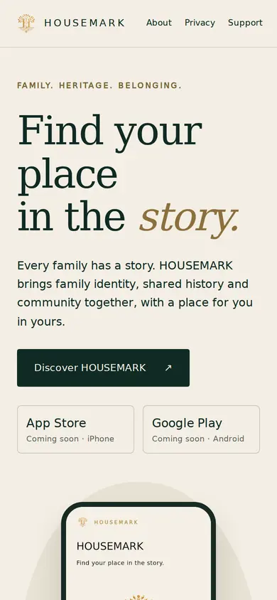 Housemark on mobile